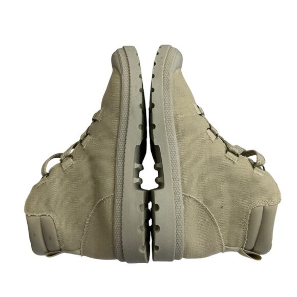 Rocket Dog Combat Boots Womens 11 Beige Canvas Lace Up Piper Memory Foam Comfort - Picture 2 of 9